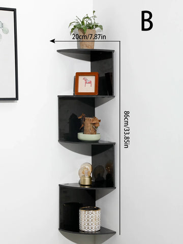 5-Tier Corner Wall Shelf